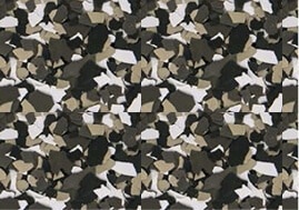 Autumn Brown decorative flake blend sample.