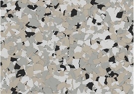 Cabin Fever decorative flake blend sample.