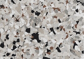 Coyote decorative flake blend sample.