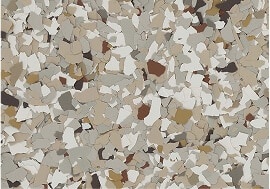 Creekbed decorative flake blend sample.