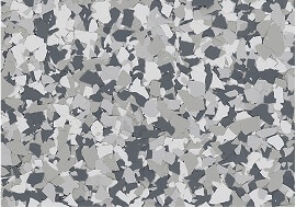 Gravel decorative flake blend sample.