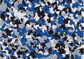 Orbit decorative flake blend sample.