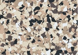 Outback decorative flake blend sample.