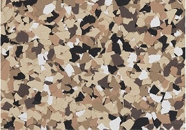 Safari decorative flake blend sample.
