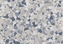 Stonewash decorative flake blend sample.