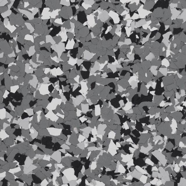 Wombat decorative flake blend sample.